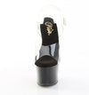 SKY-308CRS Plateau Sandaletten Schwarz Lack mit Nieten von Pleaser – Ansicht 2