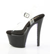 SKY-308CRS Plateau Sandaletten Schwarz Lack mit Nieten von Pleaser – Ansicht 3