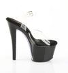SKY-308CRS Plateau Sandaletten Schwarz Lack mit Nieten von Pleaser – Ansicht 5