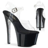 SKY-308CRS Plateau Sandaletten Schwarz/Silber von Pleaser