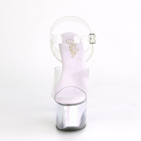 SKY-308MC Plateau Sandaletten - Lavendel von Pleaser – Ansicht 2