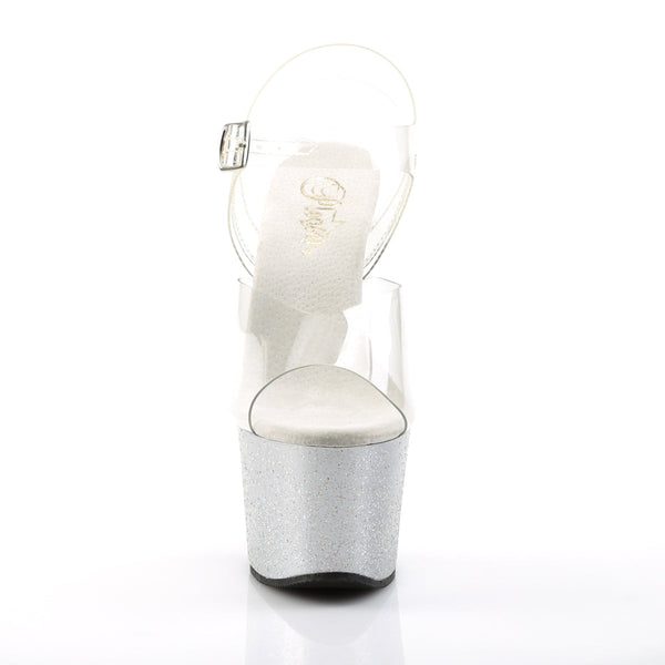 SKY-308MG Plateau Sandaletten Silber von Pleaser – Ansicht 2