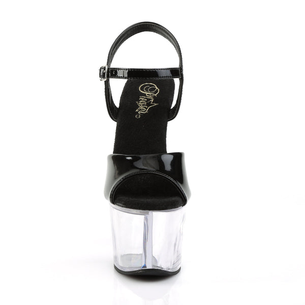 SKY-309 Plateau Sandaletten Schwarz/Transparent von Pleaser – Ansicht 2