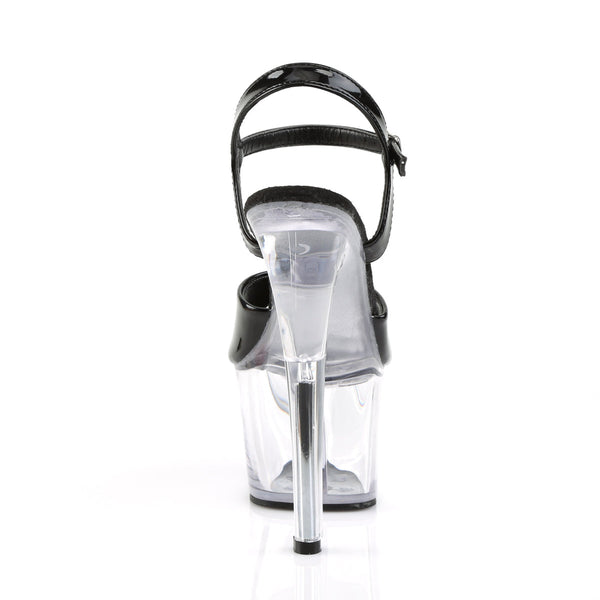 SKY-309 Plateau Sandaletten Schwarz/Transparent von Pleaser – Ansicht 4