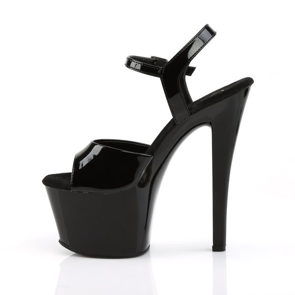 SKY-309 Plateau Sandaletten Lack Schwarz von Pleaser – Ansicht 3