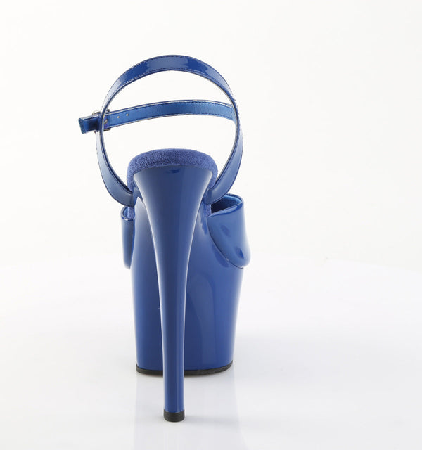 SKY-309 Plateau Sandaletten Blau Lack von Pleaser – Ansicht 4