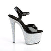 SKY-309LG Plateau Sandaletten Schwarz/Silber von Pleaser – Ansicht 5