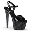 SKY-309MG Plateau Sandaletten Schwarz/Glitter von Pleaser