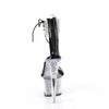 SKY-327RSI - Plateau High Heel Sandaletten - Silber/Schwarz mit Strass von Pleaser – Ansicht 4