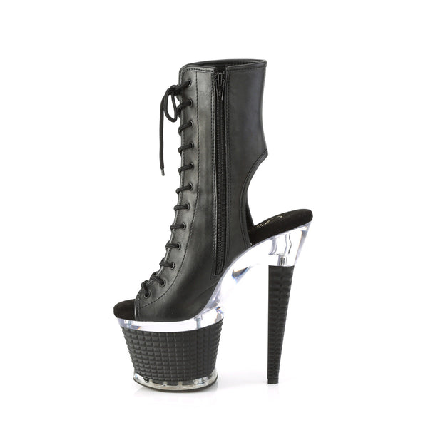 SPECTATOR-1016 Plateau Stiefeletten - Schwarz Matt von Pleaser – Ansicht 3