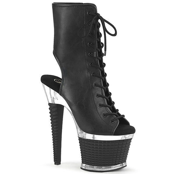 SPECTATOR-1016 Plateau Stiefeletten - Schwarz Matt von Pleaser