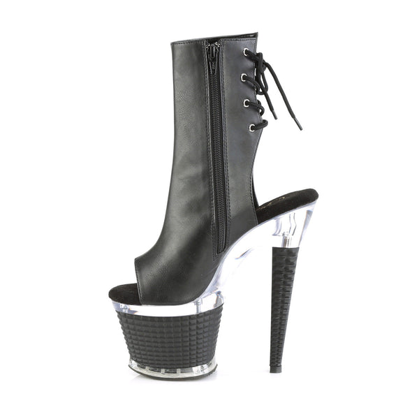 SPECTATOR-1018 Plateau Stiefeletten - Schwarz Matt von Pleaser – Ansicht 3