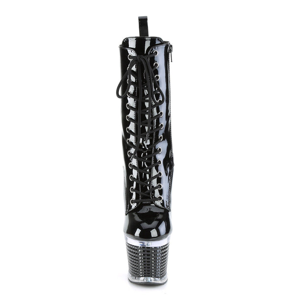 SPECTATOR-1040 Plateau Stiefeletten - Schwarz Lack von Pleaser – Ansicht 2