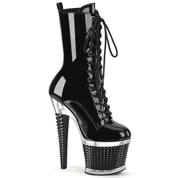 SPECTATOR-1040 Plateau Stiefeletten - Schwarz Lack von Pleaser