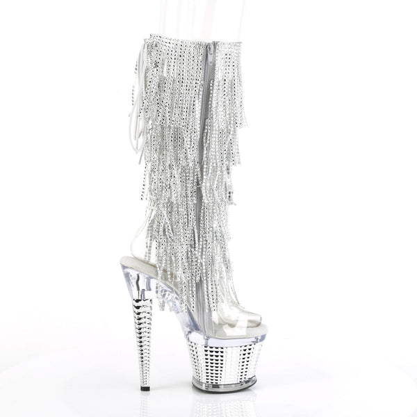 SPECTATOR-2017RSF Plateau Stiefel - Weiß von Pleaser – Ansicht 5