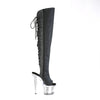 SPECTATOR-3019 Plateau Peeptoe Overknee Stiefel - Schwarz von Pleaser – Ansicht 5