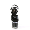 SPECTATOR-709 Plateau Sandaletten - Schwarz/Chrome von Pleaser – Ansicht 2