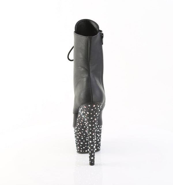 STARDANCE-1020 Plateau Stiefeletten Schwarz Matt von Pleaser – Ansicht 4