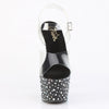 STARDANCE-708 Plateau Sandaletten Schwarz mit Glitzersteinen von Pleaser – Ansicht 2