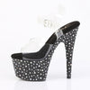 STARDANCE-708 Plateau Sandaletten Schwarz mit Glitzersteinen von Pleaser – Ansicht 3