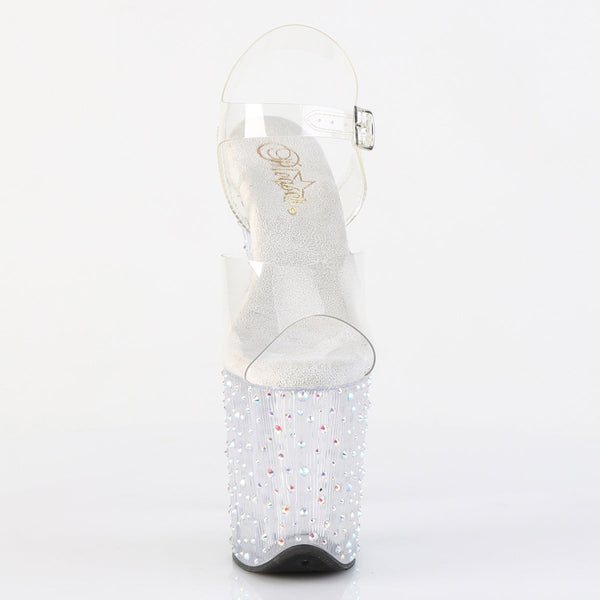 STARDANCE-808 Plateau Sandaletten Transparent von Pleaser – Ansicht 2
