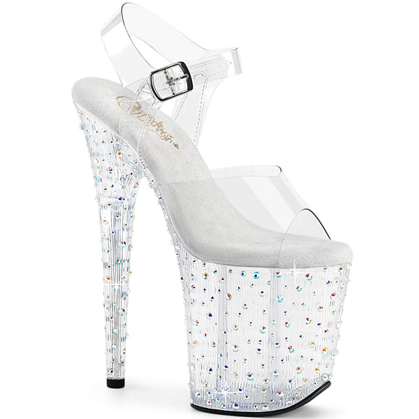 STARDANCE-808 Plateau Sandaletten Transparent von Pleaser
