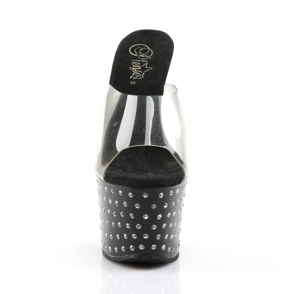 STARDUST-701 Plateau Pantoletten Schwarz von Pleaser – Ansicht 2