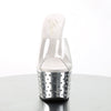 STARDUST-701 Plateau Pantoletten Silber Glitzer von Pleaser – Ansicht 2