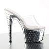 STARDUST-701 Plateau Pantoletten Silber Glitzer von Pleaser – Ansicht 5
