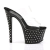 STARDUST-702 Plateau Pantoletten Schwarz/Transparent von Pleaser – Ansicht 5
