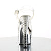 STARDUST-708 Plateau Sandaletten Silber von Pleaser – Ansicht 4