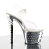 STARDUST-708 Plateau Sandaletten Silber von Pleaser – Ansicht 5