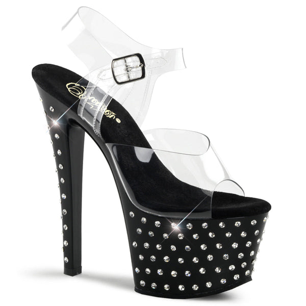STARDUST-708 Plateau Sandaletten Schwarz von Pleaser
