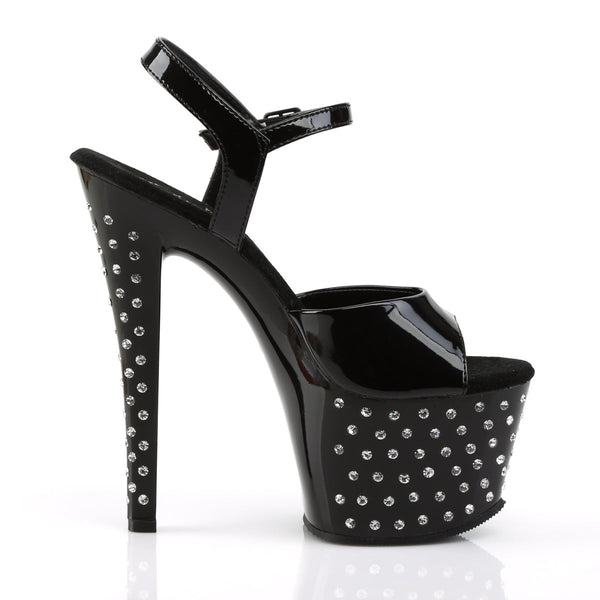 STARDUST-709 Plateau Sandaletten Lack Schwarz von Pleaser – Ansicht 5