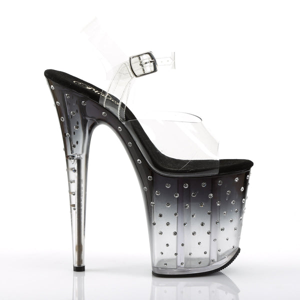 STARDUST-808T Plateau Sandaletten - Schwarz von Pleaser – Ansicht 5