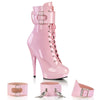 SULTRY-1023 Plateau Stiefeletten - Babyrosa von Fabulicious