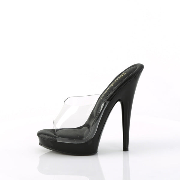 SULTRY-601 Plateau Pantoletten - Schwarz von Fabulicious – Ansicht 3