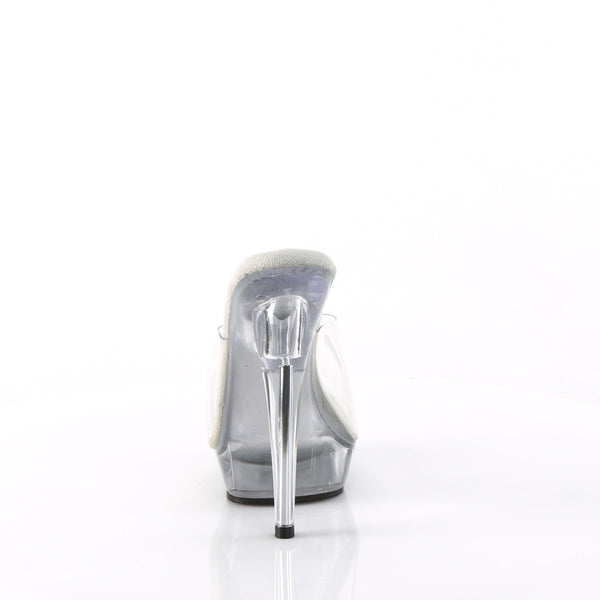 SULTRY-601 Plateau Pantoletten - Transparent von Fabulicious – Ansicht 4