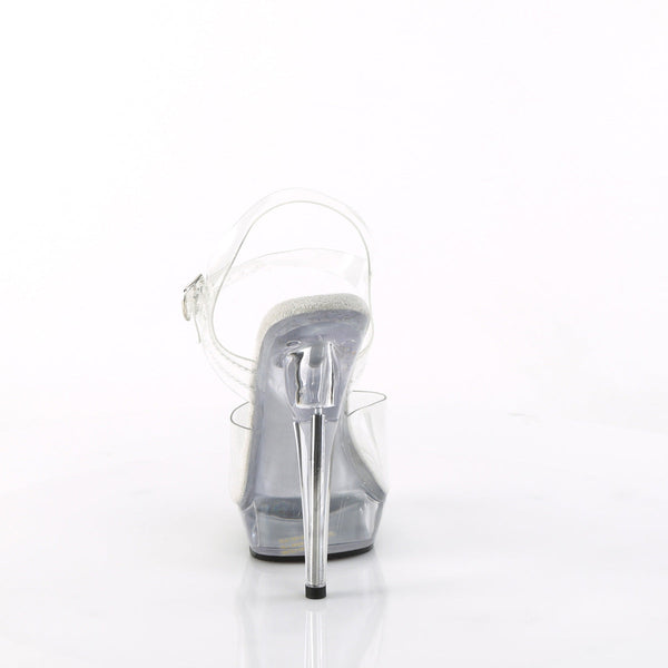 SULTRY-608 Plateau Sandaletten - Transparent von Fabulicious – Ansicht 4