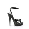 SULTRY-638 Plateau Sandaletten - Schwarz Lack von Fabulicious – Ansicht 5
