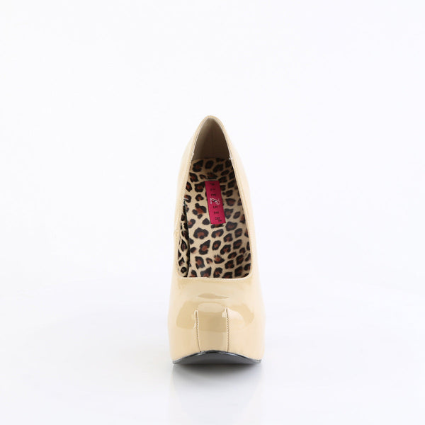 TEEZE-06W Plateau Pumps - Creme (Weit) von Pleaser Pink Label – Ansicht 2