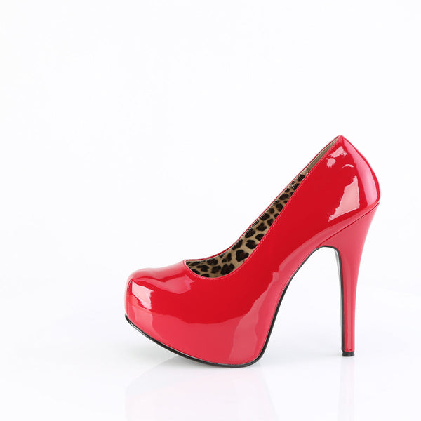 TEEZE-06W Plateau Pumps - Rot von Pleaser Pink Label – Ansicht 3