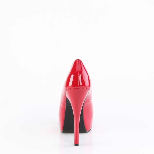 TEEZE-06W Plateau Pumps - Rot von Pleaser Pink Label – Ansicht 4