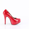 TEEZE-06W Plateau Pumps - Rot von Pleaser Pink Label – Ansicht 5