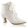VICTORIAN-30 Stiefeletten Ivory von Fabulicious