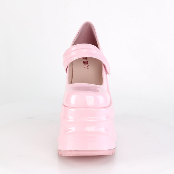 WAVE-32 Plateau Schuh rosa glänzend von DemoniaCult – Ansicht 2
