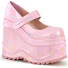 WAVE-32 Plateau Schuh rosa glänzend von DemoniaCult