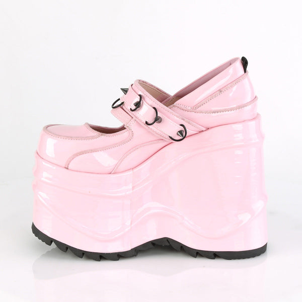 WAVE-48 Plateau Schuh rosa glänzend von DemoniaCult – Ansicht 3