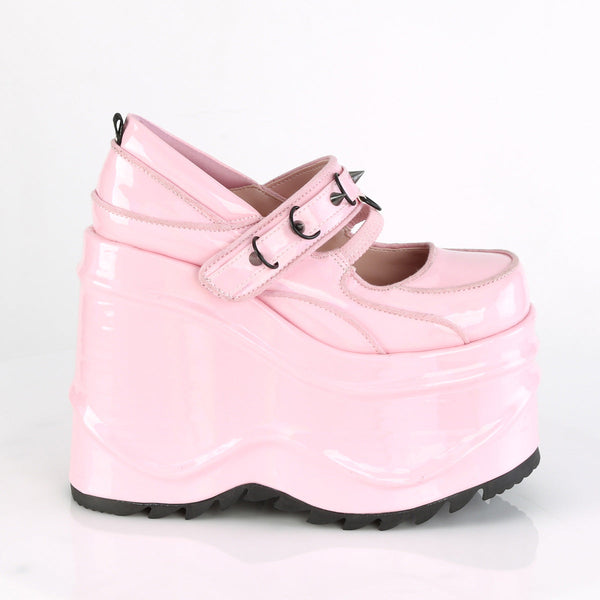 WAVE-48 Plateau Schuh rosa glänzend von DemoniaCult – Ansicht 5