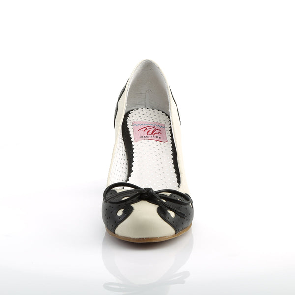 WIGGLE-17 Pumps Weiß/Schwarz | Pin Up Couture SALE
